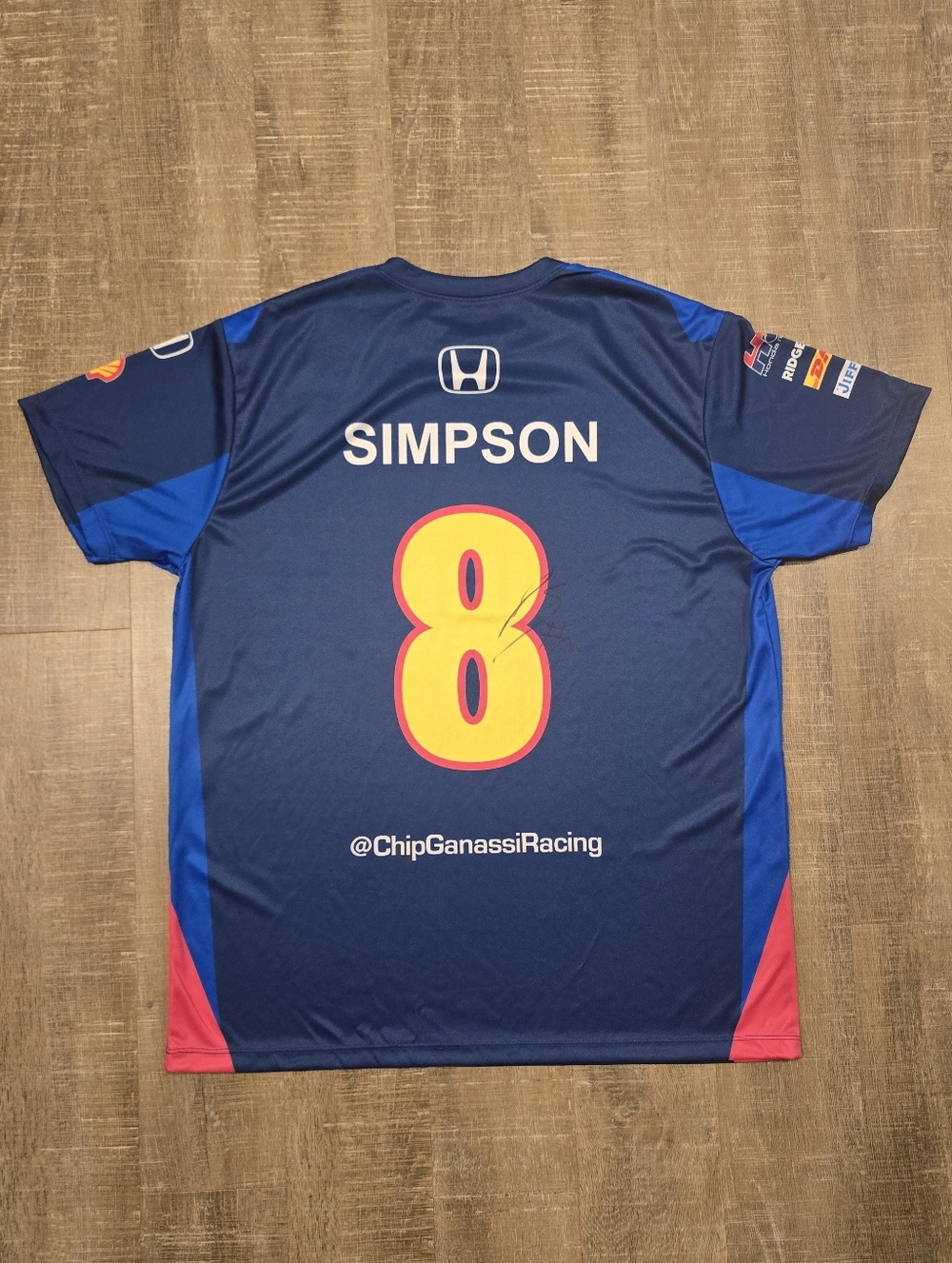 NWT, IndyCar, Kyffin Simpson, Signed 2025 Jersey, Chip Ganassi Racing, Sz M